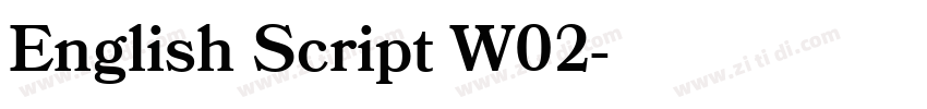 English Script W02字体转换